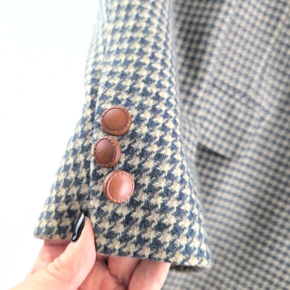 Vintage Hammonton Park 100% Virgin Wool Houndstooth Sport Coat Men's Size 48/2XL - Picture 2 of 11